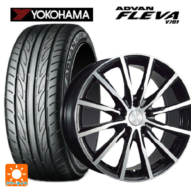 215/45R17 91W XL ヨコハマ アドバン フレバ V701 正規品 ブリヂストン バルミナ A12 B/N 17-7J 国産車用 サマータイヤホイール4本セット
