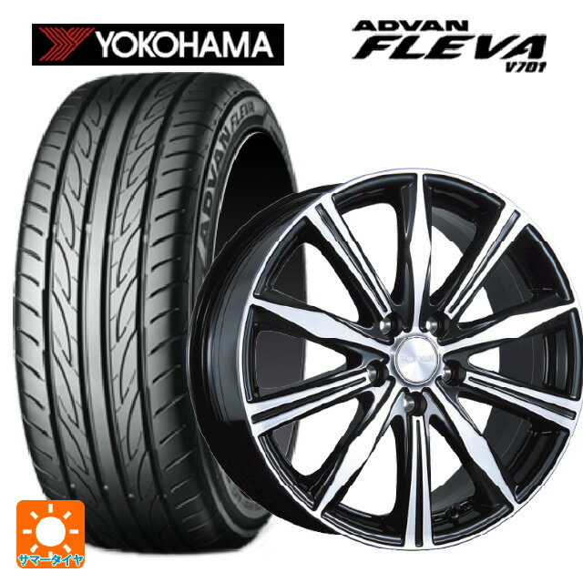 205/55R16 91W ヨコハマ アドバン フレバ V701 正規品 ブリヂストン バルミナ K10 B/N 16-6.5J 国産車用 サマータイヤホイール4本セット