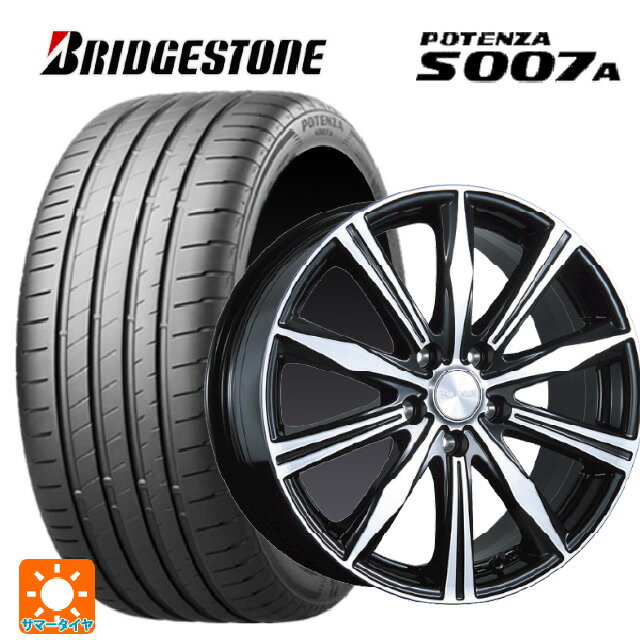 215/45R17 91Y XL ブリヂストン ポテンザ S007A 正規品 ブリヂストン バルミナ K10 B/N 17-7J 国産車用 サマータイヤホイール4本セット