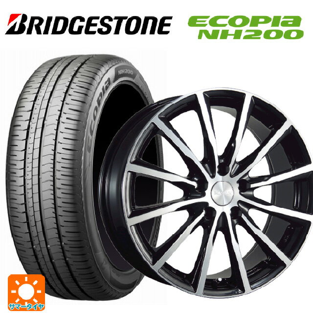 215/60R16 95H ブリヂストン エコピア NH200 正規品 ブリヂストン バルミナ A12 B/N 16-6.5J 国産車用 サマータイヤホイール4本セット