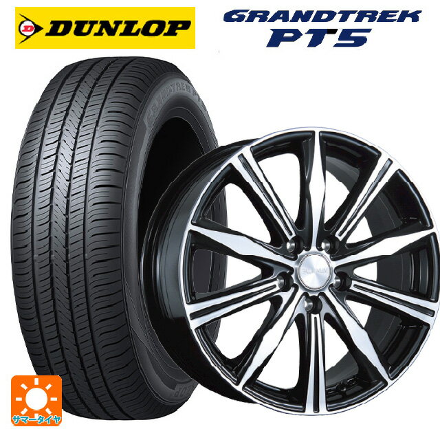 225/70R16 103H ダンロップ グラントレックPT5 ブリヂストン バルミナ K10 B/N 16-6.5J 国産車用 サマータイヤホイール4本セット
