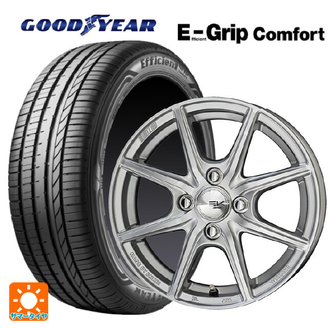 165/55R14 72V グッドイヤー エフィシェントグリップ コンフォート 共豊 ザインEK # シャインシルバー 14-4.5J 国産車用 サマータイヤホイール4本セット