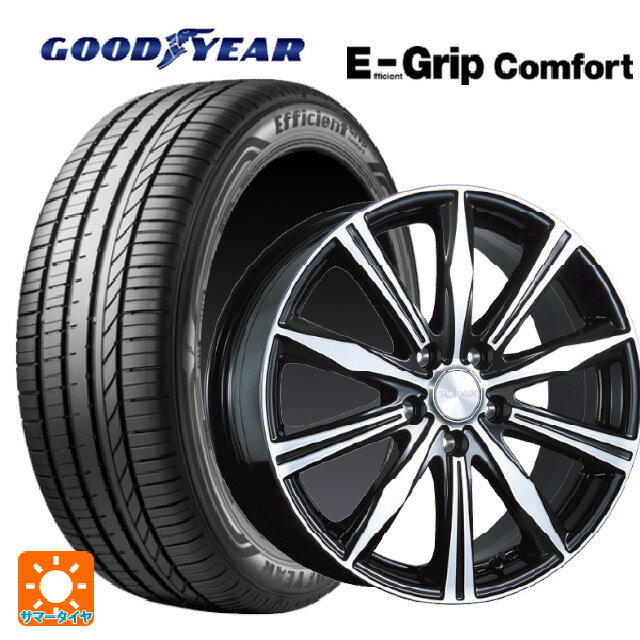 205/55R16 91V グッドイヤー エフィシェントグリップ コンフォート ブリヂストン バルミナ K10 B/N 16-6.5J 国産車用 サマータイヤホイール4本セット