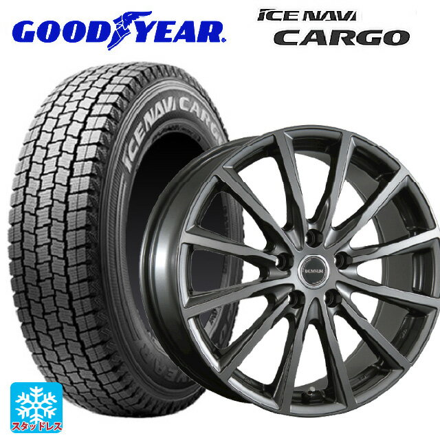 145/80R12 80/78N グッドイヤー アイスナビ カーゴ ブリヂストン バルミナ AR12 GM2 12-3.5J 国産車用 スタッドレスタイヤホイール4本セット