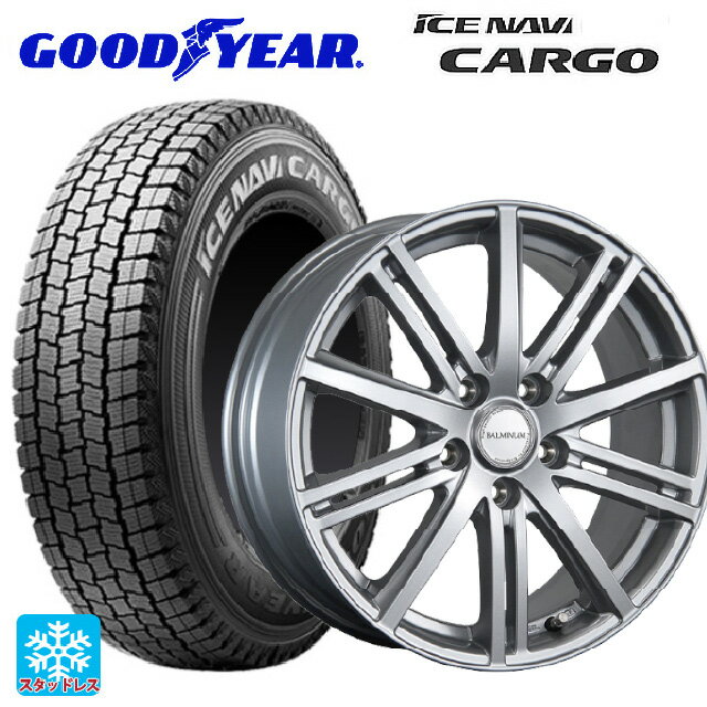145/80R12 80/78N グッドイヤー アイスナビ カーゴ ブリヂストン バルミナ BR10 S 12-4J 国産車用 スタッドレスタイヤホイール4本セット