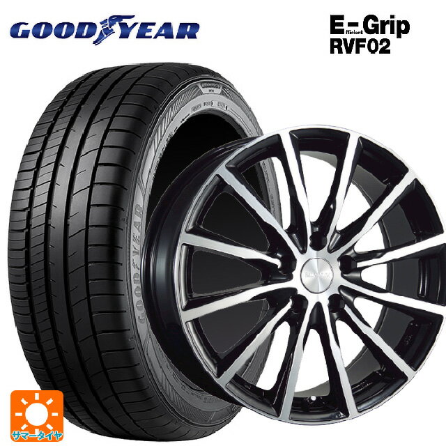 215/60R16 95H グッドイヤー エフィシェントグリップ RVF02 ブリヂストン バルミナ A12 B/N 16-6.5J 国産車用 サマータイヤホイール4本セット