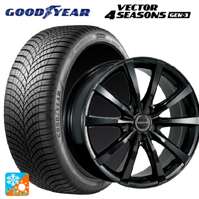215/60R17 100V XL グッドイヤー ベクター4シーズンズ ジェン3 ブリヂストン バルミナ LS10 B 17-7J 国産車用 オールシーズンタイヤホイール4本セット