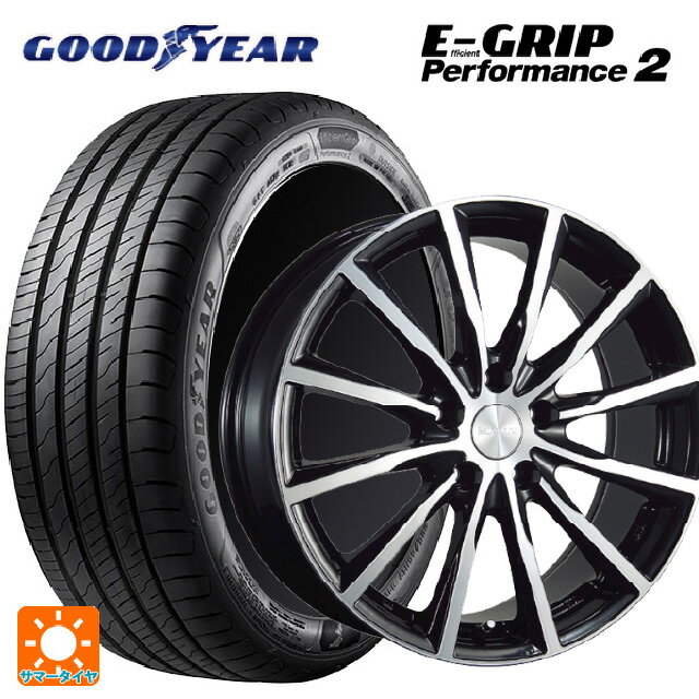 195/65R15 91V グッドイヤー エフィシェントグリップ パフォーマンス2 ブリヂストン バルミナ A12 B/N 15-6J 国産車用 サマータイヤホイール4本セット