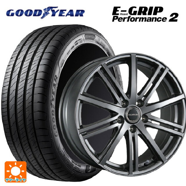 195/65R15 91V グッドイヤー エフィシェントグリップ パフォーマンス2 ブリヂストン バルミナ BR10 GM 15-6J 国産車用 サマータイヤホイール4本セット