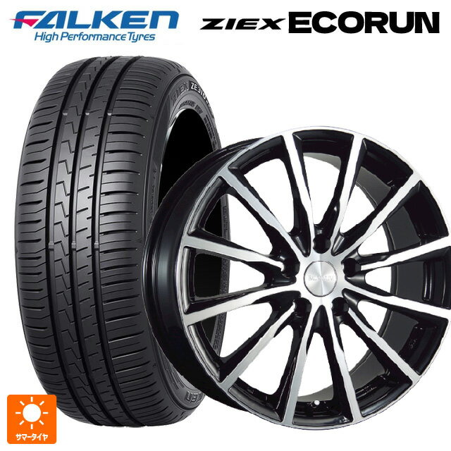 195/65R15 91V ファルケン ZE310R エコラン ブリヂストン バルミナ A12 B/N 15-6J 国産車用 サマータイヤホイール4本セット