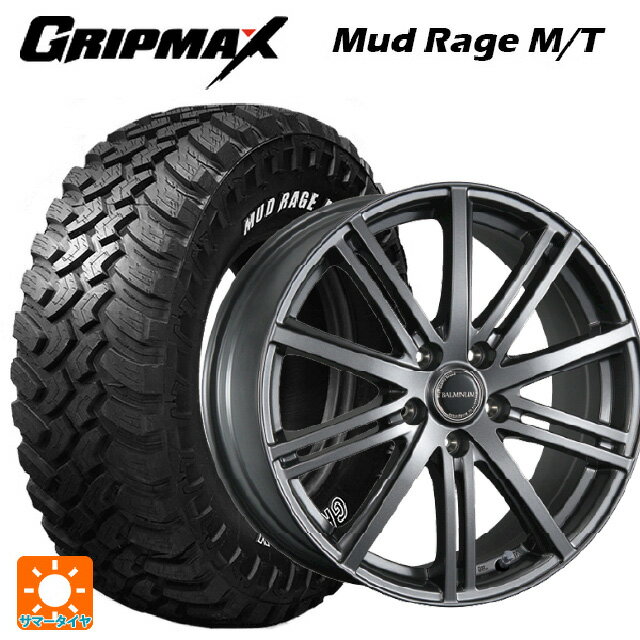 235/70R16 106Q グリップマックス マッドレイジ M/T ホワイトレター ブリヂストン バルミナ BR10 GM 16-6.5J 国産車用 サマータイヤホイール4本セット