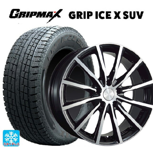 235/60R18 107H XL グリップマックス グリップアイスX SUV ブラックレター # ブリヂストン バルミナ A12 B/N 18-7.5J 国産車用 スタッドレスタイヤホイール4本セット