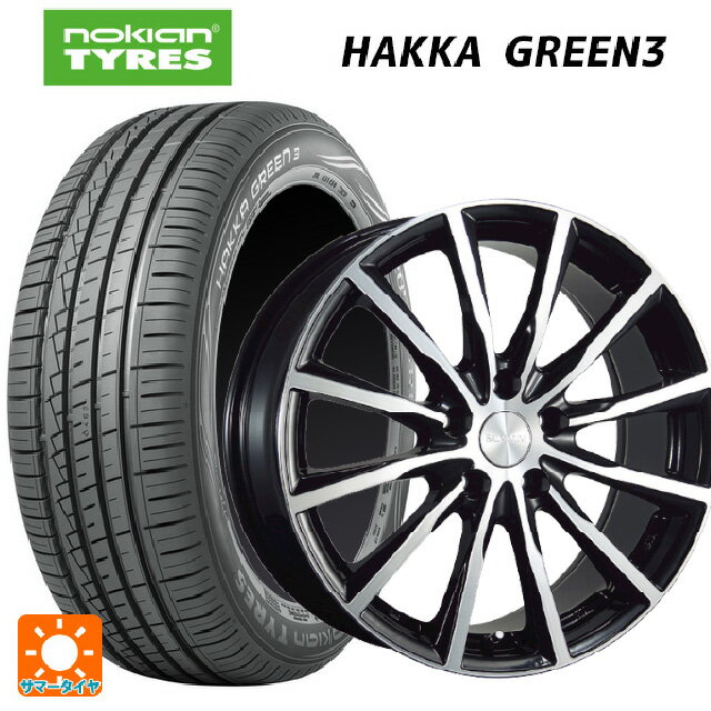 215/60R16 99V XL ノキアン ハッカ グリーン3 ブリヂストン バルミナ A12 B/N 16-6.5J 国産車用 サマータイヤホイール4本セット