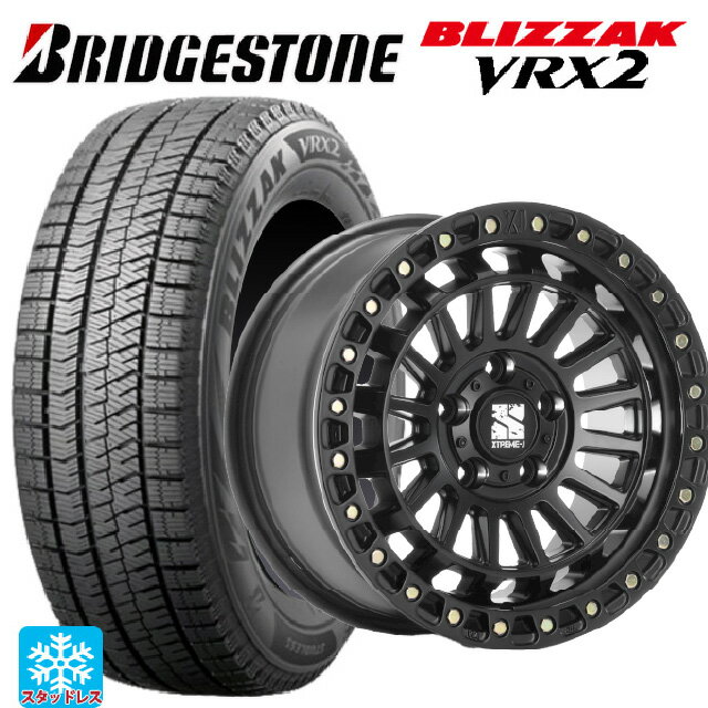 215/50R17 91Q ブリヂストン ブリザック VRX2 正規品 エムエルジェイ エクストリームJ XJ08 サテンブラック 17-7.5J 国産車用 スタッドレスタイヤホイール4本セット