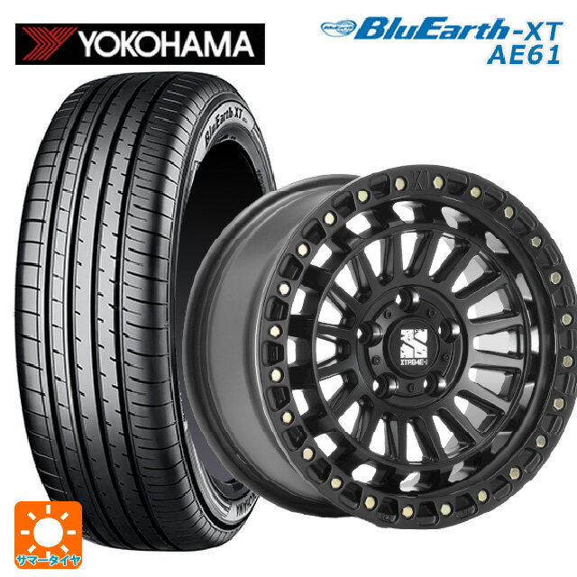 215/60R17 96H ヨコハマ ブルーアースXT AE61 エムエルジェイ エクストリームJ XJ08 サテンブラック 17-7.5J 国産車用 サマータイヤホイール4本セット