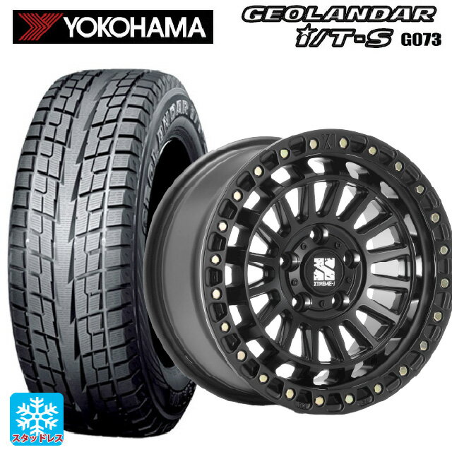 2025年製 215/65R16 98Q ヨコハマ ジオランダー ITS G073 正規品 エムエルジェイ エクストリームJ XJ08 サテンブラック 16-7J 国産車用 スタッドレスタイヤホイール4本セット