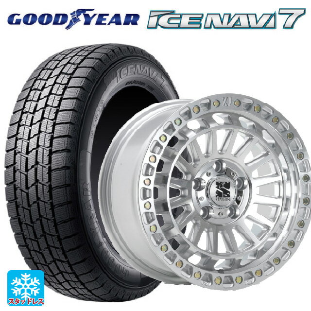 235/50R18 97Q グッドイヤー アイスナビ7(数量限定) # エムエルジェイ エクストリームJ XJ08 グロスマシンド 18-8J 国産車用 スタッドレスタイヤホイール4本セット