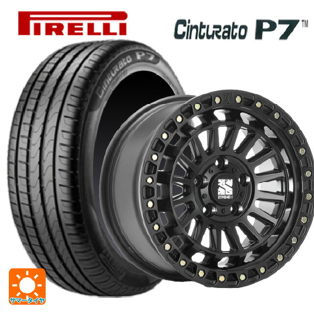 215/45R17 91W XL ピレリ チンチュラートP7 正規品 エムエルジェイ エクストリームJ XJ08 サテンブラック 17-7.5J 国産車用 サマータイヤホイール4本セット