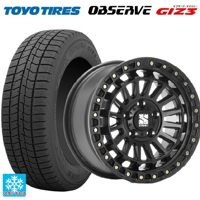 205/60R16 96Q トーヨー オブザーブ ガリットギズ3 エムエルジェイ エクストリームJ XJ08 サテンブラック 16-7J 国産車用 スタッドレスタイヤホイール4本セット