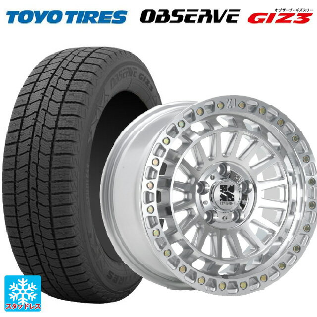 215/55R17 94Q トーヨー オブザーブ ガリットギズ3 エムエルジェイ エクストリームJ XJ08 グロスマシンド 17-7.5J 国産車用 スタッドレスタイヤホイール4本セット