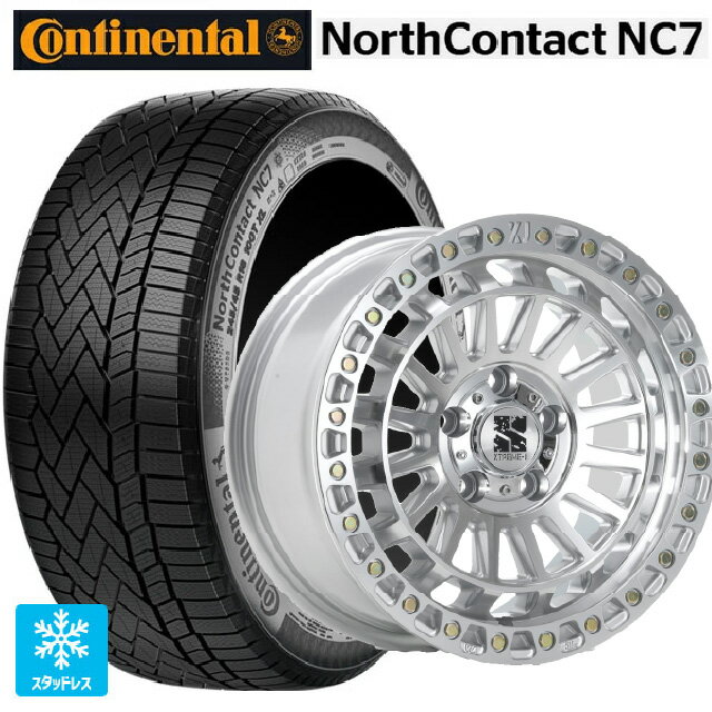 265/65R17 116T XL コンチネンタル ノースコンタクトNC7 正規品 エムエルジェイ エクストリームJ XJ08 グロスマシンド 17-8J 国産車用 スタッドレスタイヤホイール4本セットのサムネイル