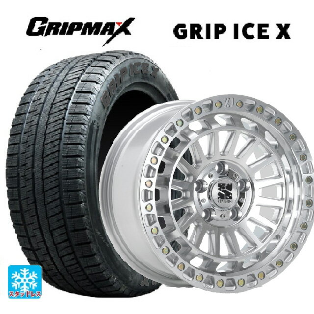 215/60R16 95T グリップマックス グリップアイスX ブラックレター # エムエルジェイ エクストリームJ XJ08 グロスマシンド 16-7J 国産車用 スタッドレスタイヤホイール4本セット