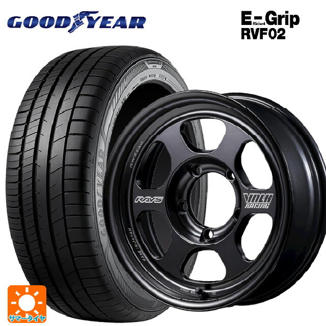 215/65R16 98H グッドイヤー エフィシェントグリップ RVF02 レイズ ボルクレーシング TE37 for J ブラックシャドウ LTD. PH 16-5.5J 国産車用 サマータイヤホイール4本セット