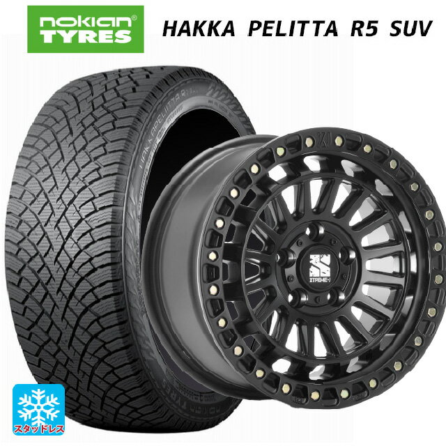 スズキ ジムニーノマド(JC74W)用 215/70R16 100R ノキアン ハッカペリッタR5 SUV エムエルジェイ エクストリームJ XJ08 サテンブラック 新品スタッドレスタイヤホイール 4本セット