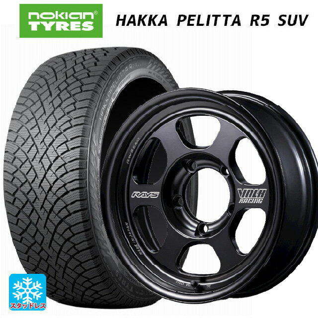 スズキ ジムニーシエラ(74系)用 215/70R16 100R ノキアン ハッカペリッタR5 SUV レイズ ボルクレーシング TE37 for J ブラックシャドウ LTD. PH 新品スタッドレスタイヤホイール 5本セット
