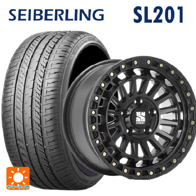 205/60R16 92H セイバーリング セイバーリング SL201(ブリヂストン工場生産） エムエルジェイ エクストリームJ XJ08 サテンブラック 16-7J 国産車用 サマータイヤホイール4本セット