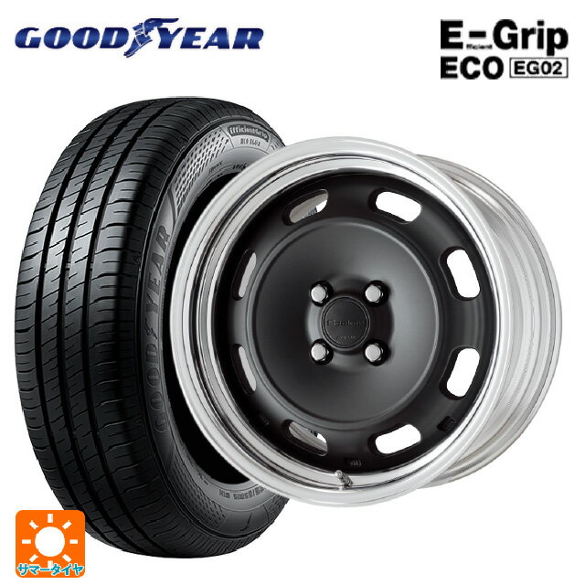 【6/22 20時〜 全品P5倍＆クーポン】185/55R16 83V グッドイヤー エフィシェントグリップ エコ EG02 ワーク シーカー DT MBL 16-6J 国産車用 サマータイヤホイール4本セット