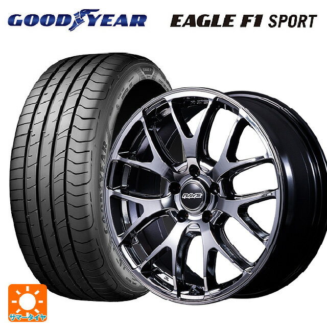 215/45R18 93W XL グッドイヤー イーグルF1 スポーツ レイズ ホムラ 2X7FA C SNJ 18-7.5J 国産車用 サマータイヤホイール4本セット