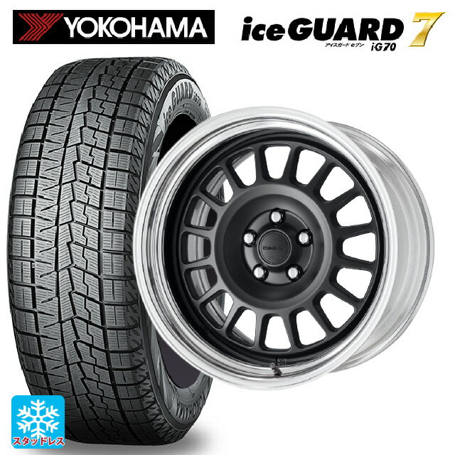 【6/22 20時〜 全品P5倍＆クーポン】2024年製 225/55R17 97Q ヨコハマ アイスガード7(IG70) ワーク シーカー FD MBL 17-7J 国産車用 スタッドレスタイヤホイール4本セット