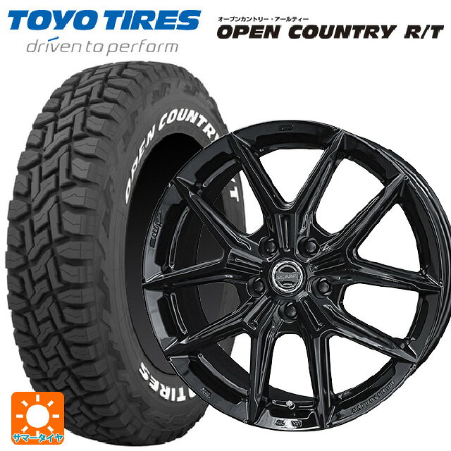235/70R16 106Q トーヨー オープンカントリー RT ホワイトレター 共豊 スマック アイジーテック グロスブラック 16-6.5J 国産車用 サマータイヤホイール4本セット