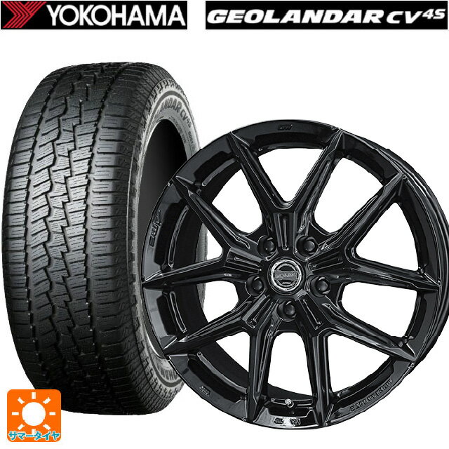 215/60R16 95V ヨコハマ ジオランダー CV G058 正規品 共豊 スマック アイジーテック グロスブラック 16-6.5J 国産車用 サマータイヤホイール4本セット