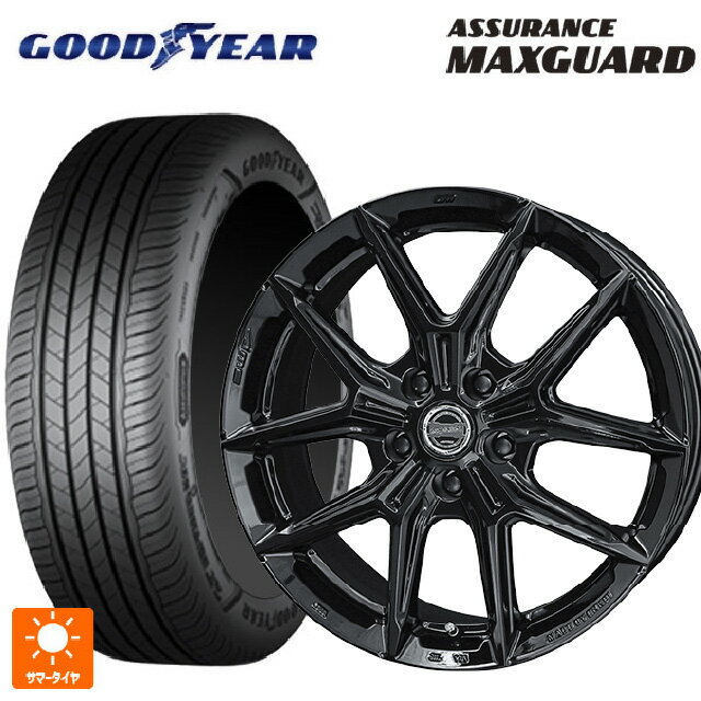 225/45R17 94W XL グッドイヤー アシュアランス マックスガード 共豊 スマック アイジーテック グロスブラック 17-7J 国産車用 サマータイヤホイール4本セット