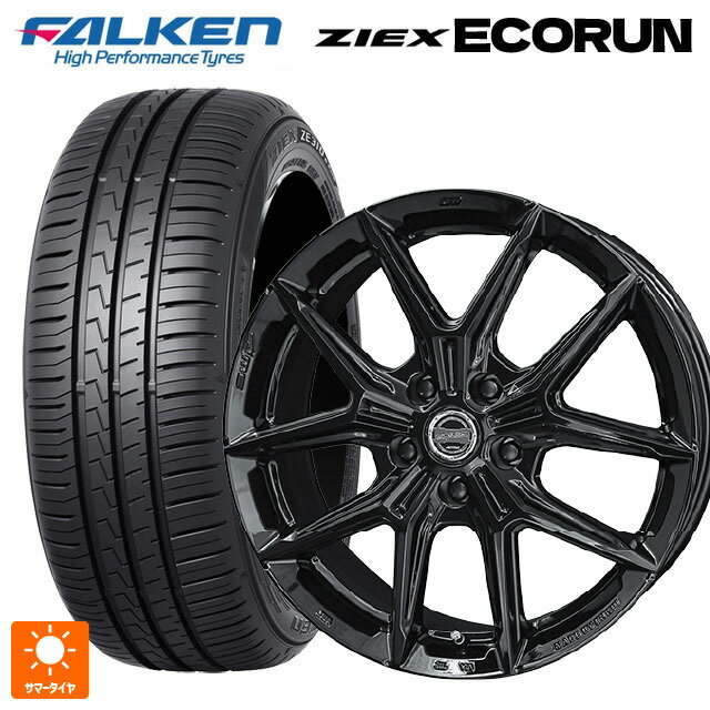 205/55R16 94W XL ファルケン ZE310R エコラン 共豊 スマック アイジーテック グロスブラック 16-6J 国産車用 サマータイヤホイール4本セット
