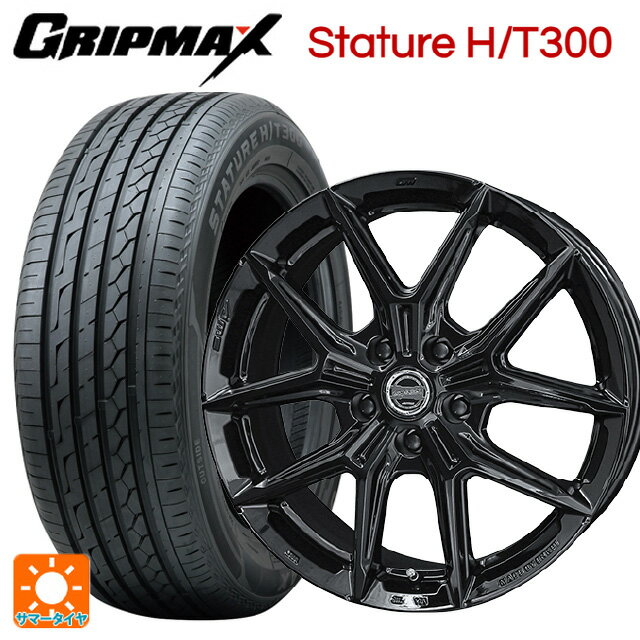 レクサス LM(TAWH15W)用 225/55R19 99W グリップマックス スタチャーHT300 ブラックレター 共豊 スマック アイジーテック グロスブラック 新品サマータイヤホイール 4本セット