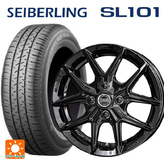 175/65R14 82S セイバーリング セイバーリング SL101(ブリヂストン工場生産） 共豊 スマック アイジーテック # グロスブラック 14-5J 国産車用 サマータイヤホイール4本セット