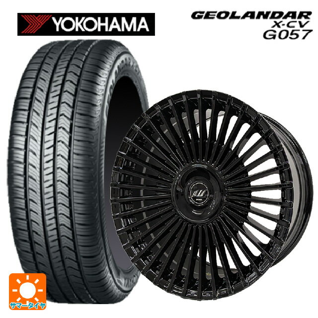 トヨタ クラウンエステート(AZSH38/39)用 235/50R20 104W XL ヨコハマ ジオランダー X-CV G057 正規品 ワーク イミッツ シュトラール ブラックエディション BLK 新品サマータイヤホイール 4本セット