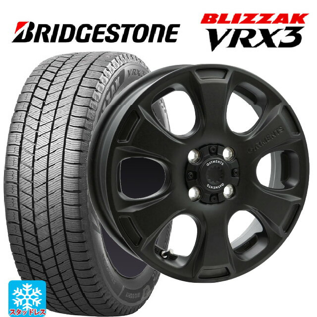 【6/11 1:59迄 全品ポイント5倍】165/50R15 73Q ブリヂストン ブリザック VRX3 正規品 # ウェッズ クロスオーバー ガーメンツ スタイルA サンドブラック 15-4.5J 国産車用 スタッドレスタイヤホイール4本セット