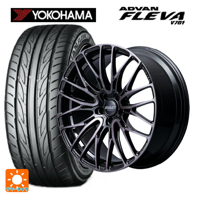 215/45R18 93W XL ヨコハマ アドバン フレバ V701 正規品 # レイズ ホムラ2X10BD ブラッククリアエディション BFJ 18-8J 国産車用 サマータイヤホイール4本セット