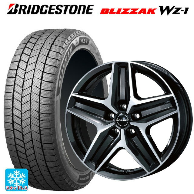 メルセデスベンツ Vクラス(W447)用 2025年製 245/45R18 100Q XL ブリヂストン ブリザック WZ1 正規品 # ティーエーエス ボルベット タイプ CWZ ミストラルアンスラサイトグロッシーポリッシュ 新品スタッドレスタイヤホイール 4本セット