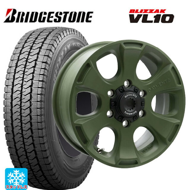 2025年製 195/80R15 107/105N ブリヂストン ブリザック VL10 正規品 # ウェッズ クロスオーバー ガーメンツ スタイルA サンドカーキ 15-6J 国産車用 スタッドレスタイヤホイール4本セット