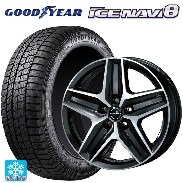 メルセデスベンツ Vクラス(W447)用 245/45R18 100Q XL グッドイヤー アイスナビ8 ティーエーエス ボルベット タイプ CWZ ミストラルアンスラサイトグロッシーポリッシュ 新品スタッドレスタイヤホイール 4本セット