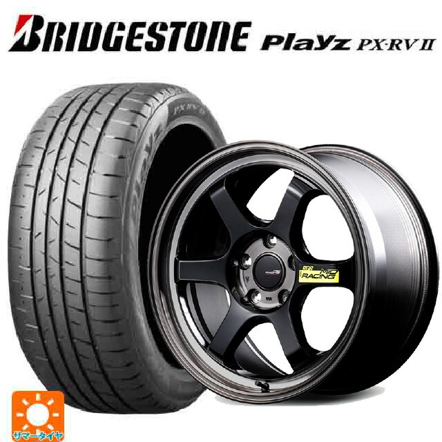 225/45R18 95W XL ブリヂストン プレイズ PX-RV2 正規品 # エムアイディー MIDレーシング R06 ブラッククリアポリッシュ 18-8.5J 国産車用 サマータイヤホイール4本セット