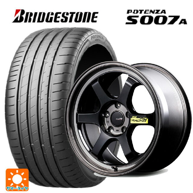 245/40R18 97Y XL ブリヂストン ポテンザ S007A 正規品 エムアイディー MIDレーシング R06 ブラッククリアポリッシュ 18-8.5J 国産車用 サマータイヤホイール4本セット