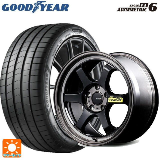 215/45R17 91Y XL グッドイヤー イーグル F1 アシメトリック6 エムアイディー MIDレーシング R06 ブラッククリアポリッシュ 17-7.5J 国産車用 サマータイヤホイール4本セット
