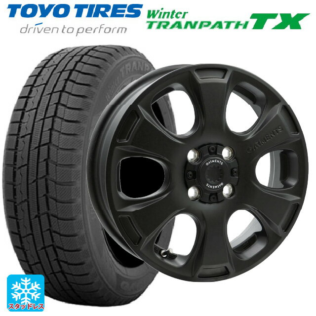 【6/22 20時〜 全品P5倍＆クーポン】155/65R14 75Q トーヨー ウインタートランパス TX ウェッズ クロスオーバー ガーメンツ スタイルA サンドブラック 14-4.5J 国産車用 スタッドレスタイヤホイール4本セット