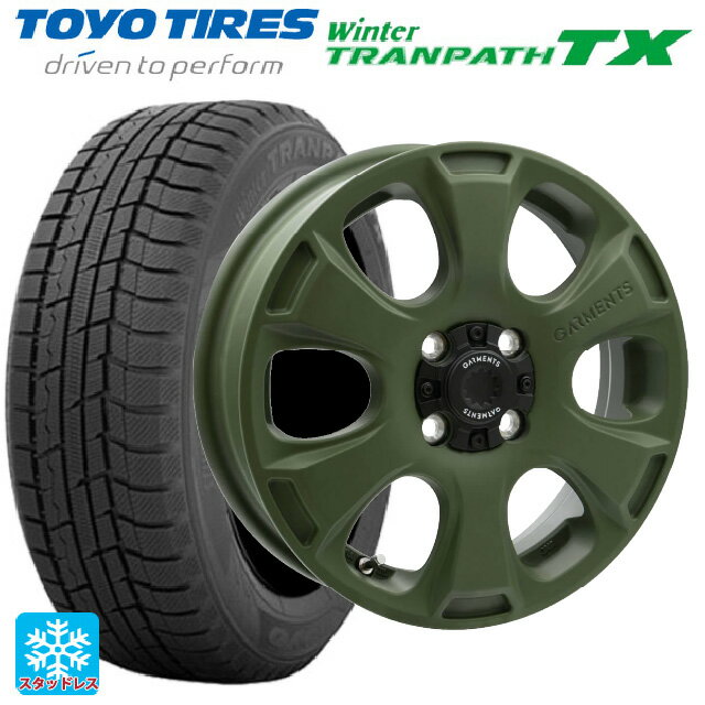 【6/22 20時〜 全品P5倍＆クーポン】155/65R14 75Q トーヨー ウインタートランパス TX ウェッズ クロスオーバー ガーメンツ スタイルA サンドカーキ 14-4.5J 国産車用 スタッドレスタイヤホイール4本セット
